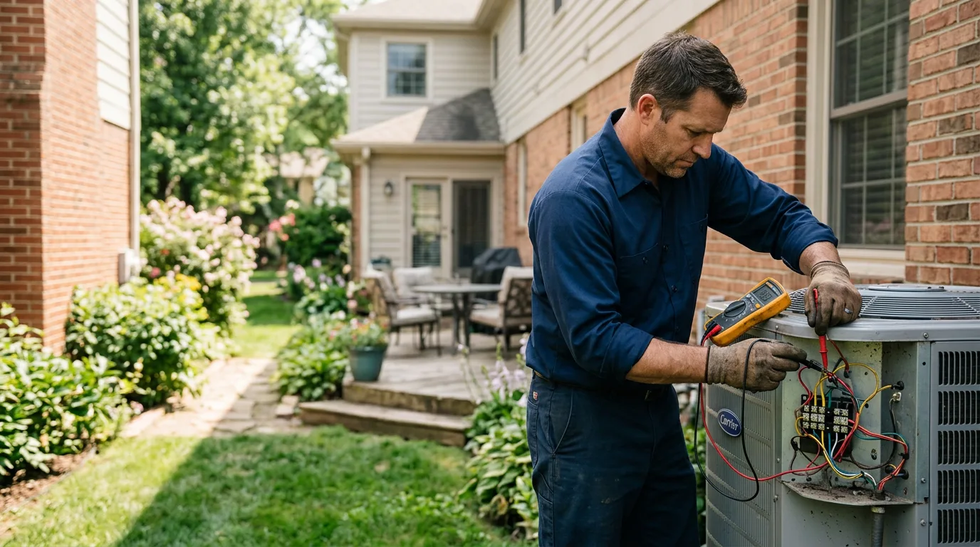 HVAC technician working near Sharon, WI